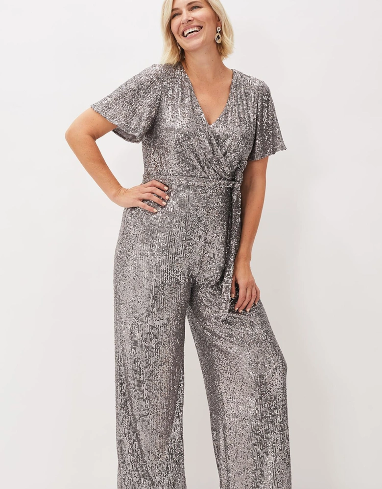 Alessandra Sequin Embellished Jumpsuit