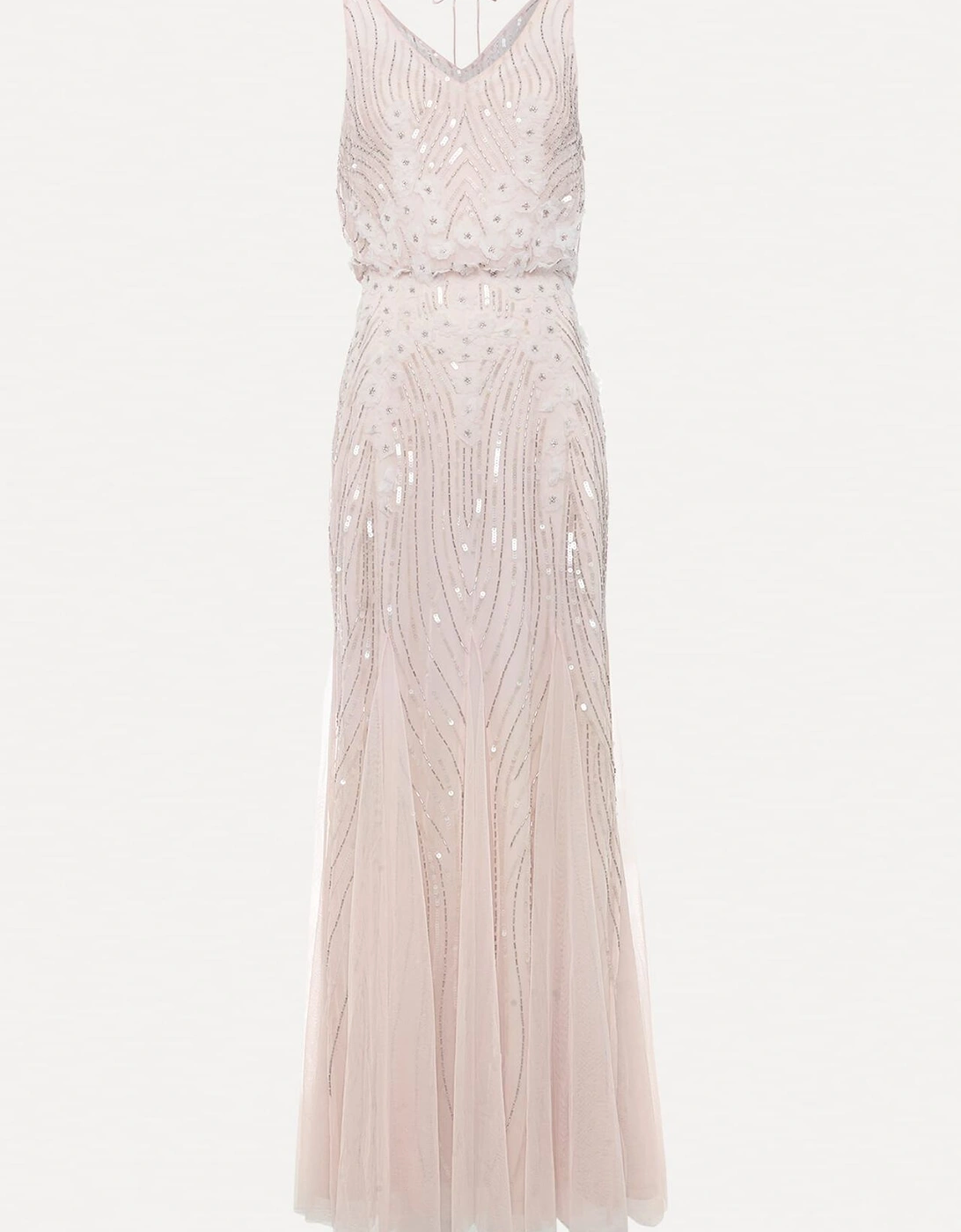 Lexi Ditsy Beaded Cowl Maxi Dress