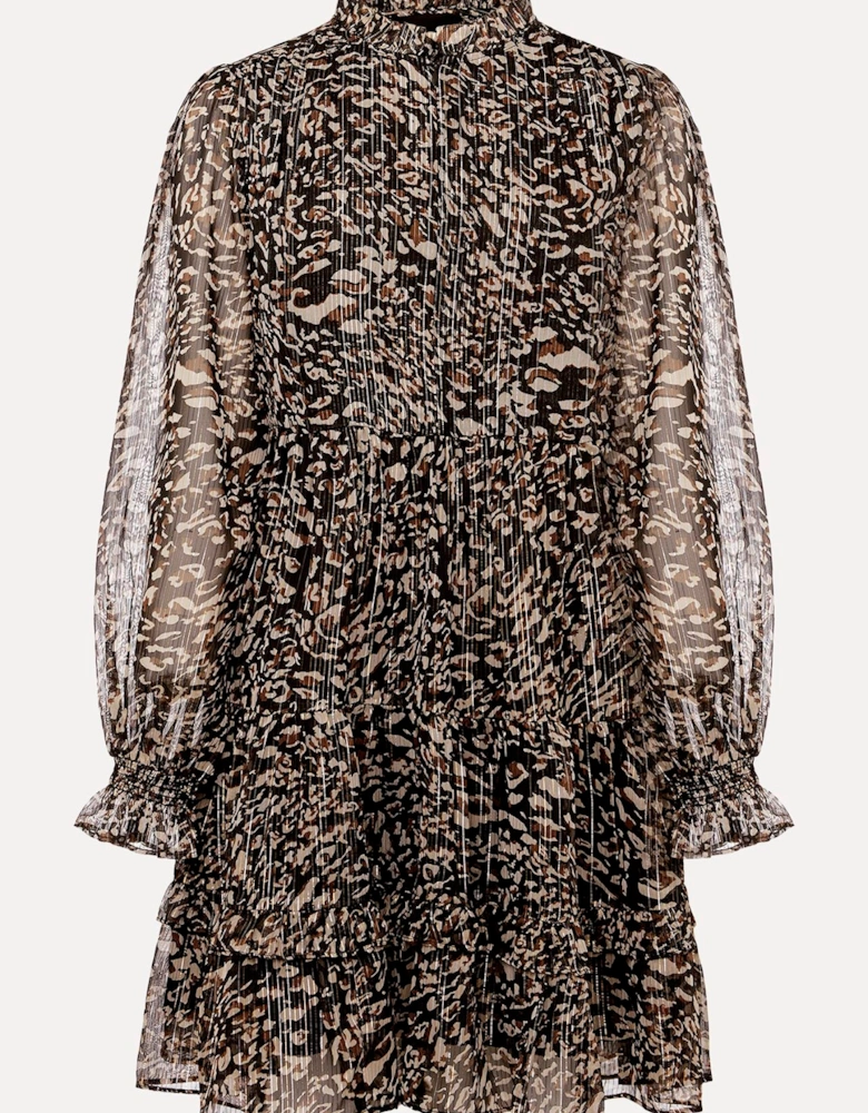 Shreya Leopard Swing Mini Dress