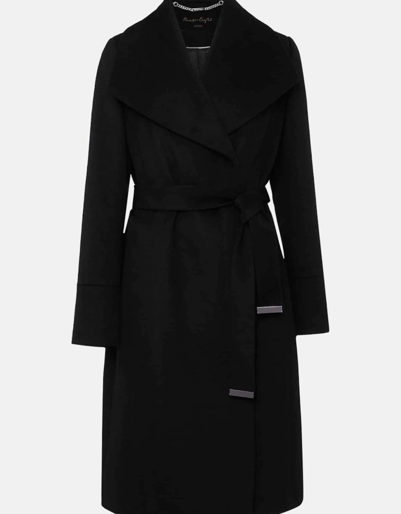 Petite Nicci Black Wool Smart Coat