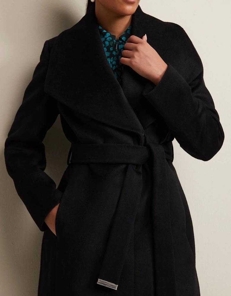 Petite Nicci Black Wool Smart Coat
