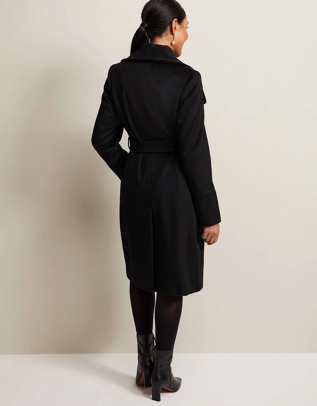 Petite Nicci Black Wool Smart Coat