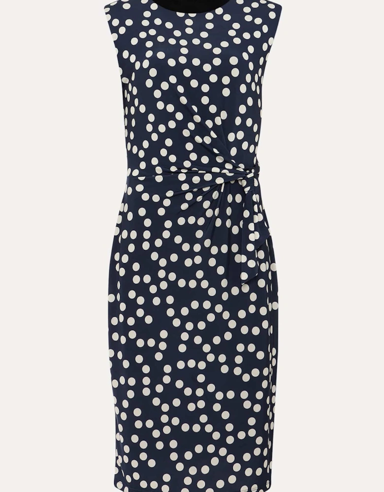 Josey Jersey Spot Bodycon Midi Dress