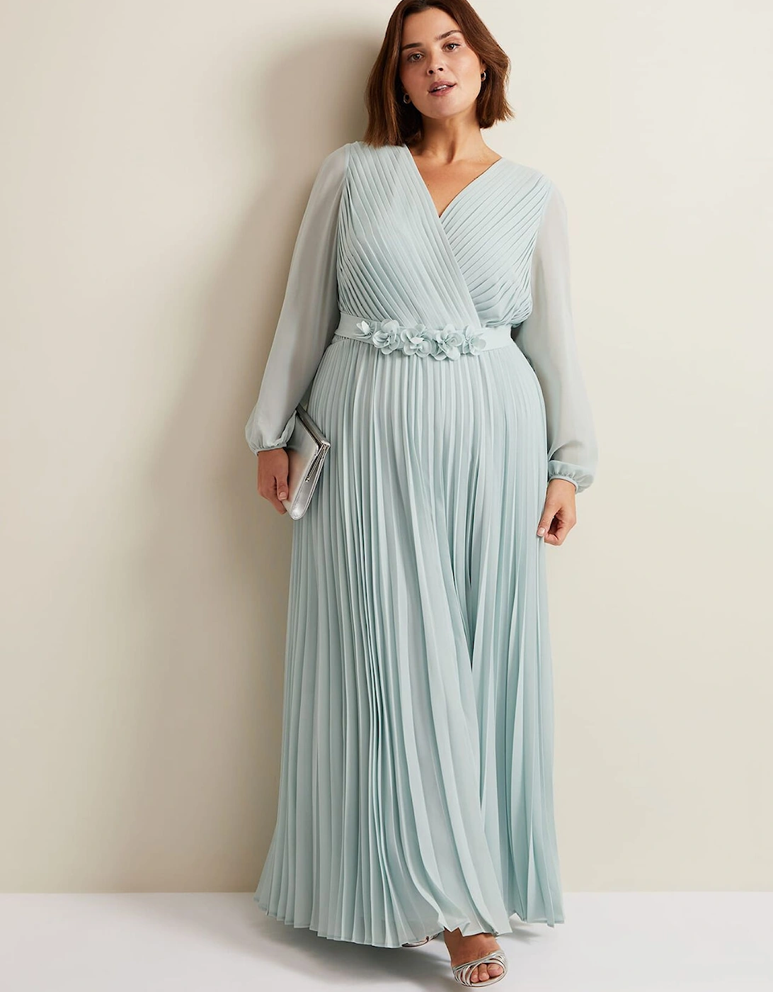 Alecia Pleat Maxi Dress