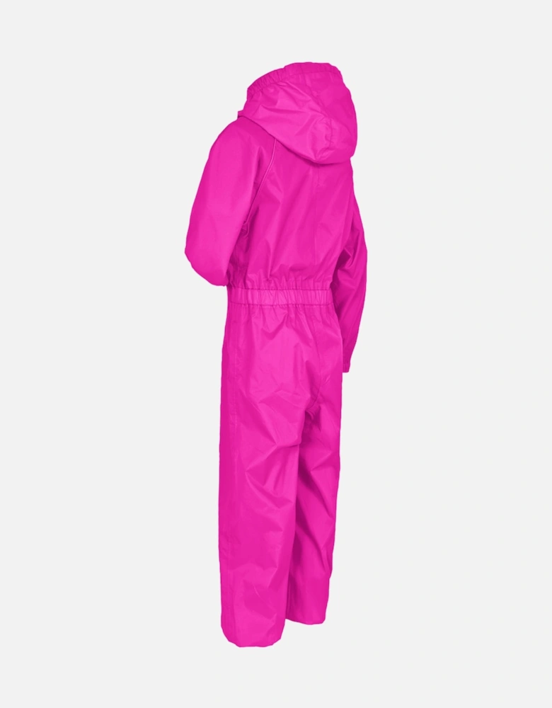 Girls Babies Button II Waterproof Breathable Elasticated Rain Suit