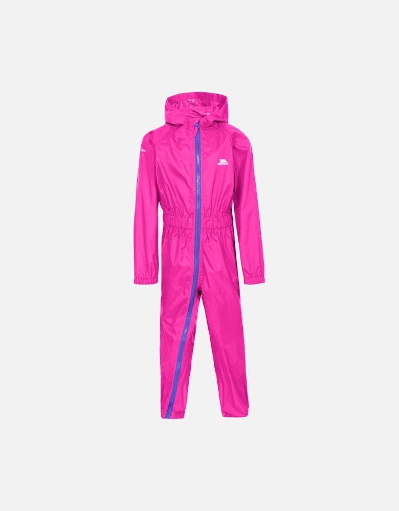 Girls Babies Button II Waterproof Breathable Elasticated Rain Suit