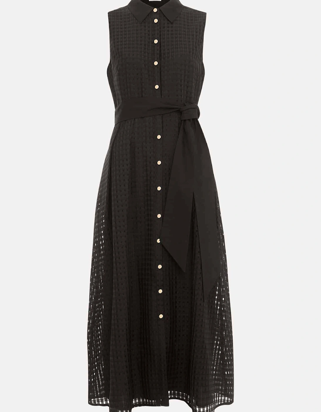 Carey Sleeveless Check Midi Dress