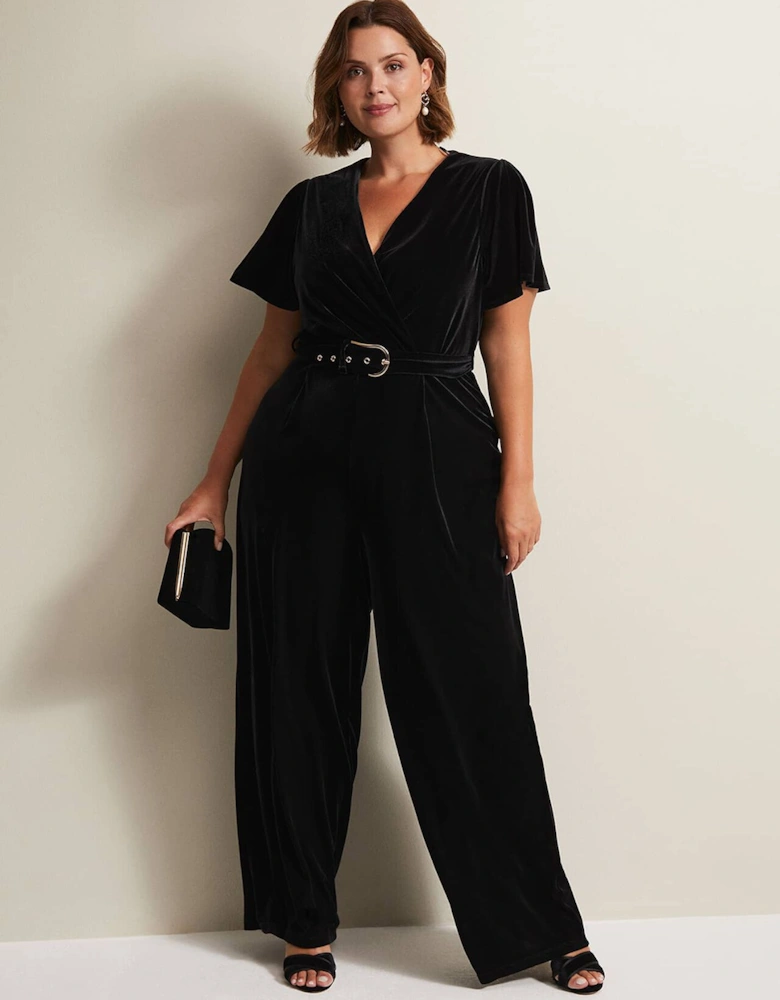 Holly Black Velvet Jumpsuit