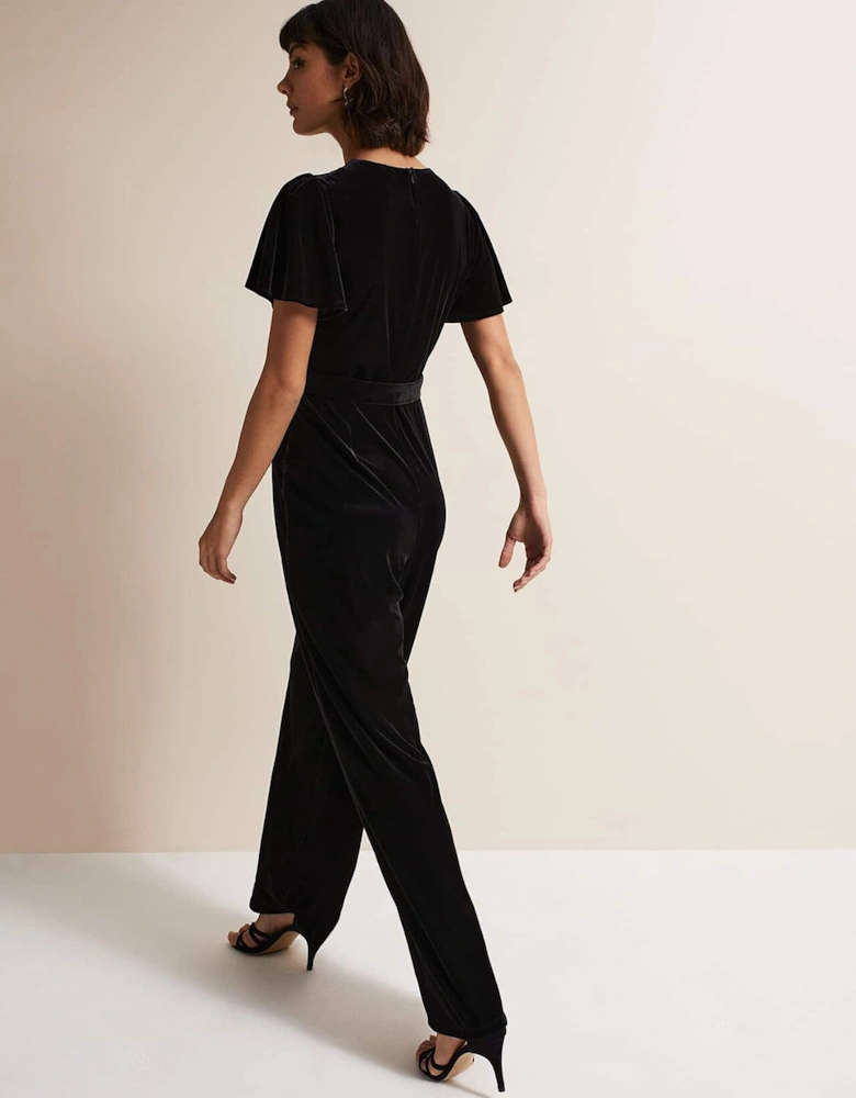 Holly Black Velvet Jumpsuit