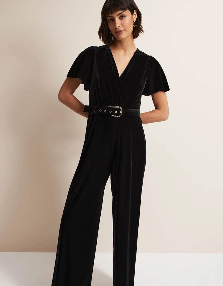 Holly Black Velvet Jumpsuit