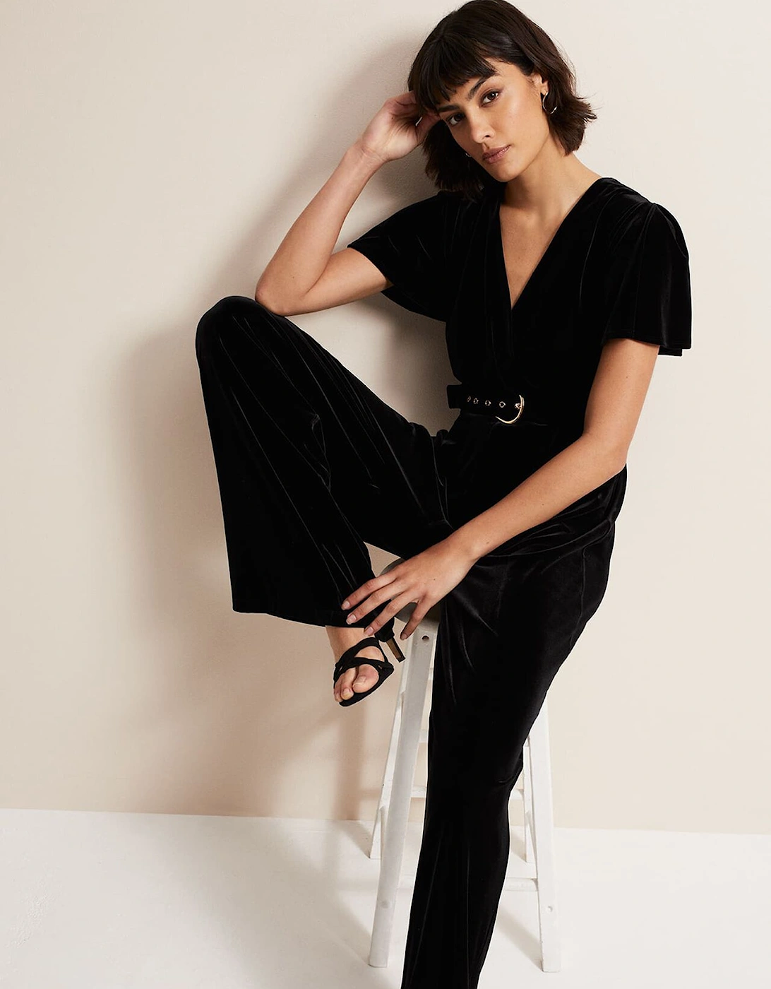 Holly Black Velvet Jumpsuit