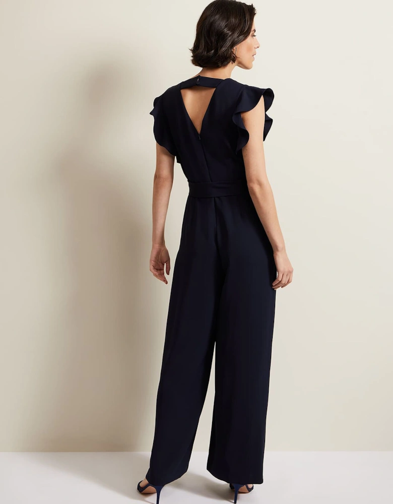 Kallie V Neck Frill Jumpsuit