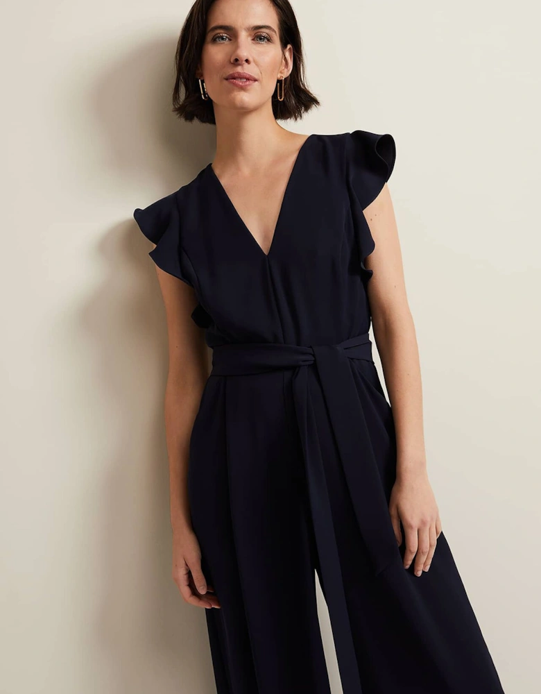 Kallie V Neck Frill Jumpsuit