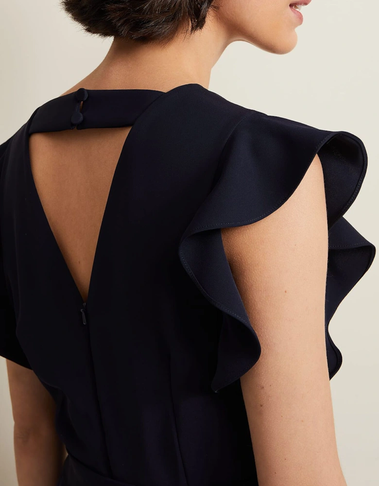 Kallie V Neck Frill Jumpsuit