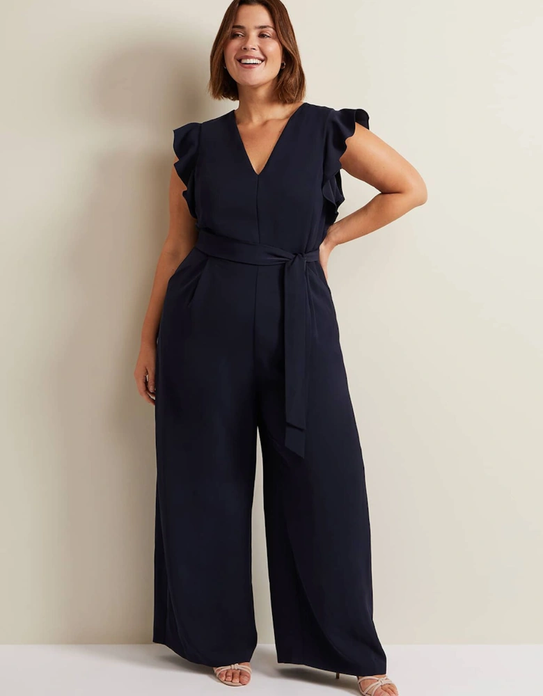 Kallie V Neck Frill Jumpsuit