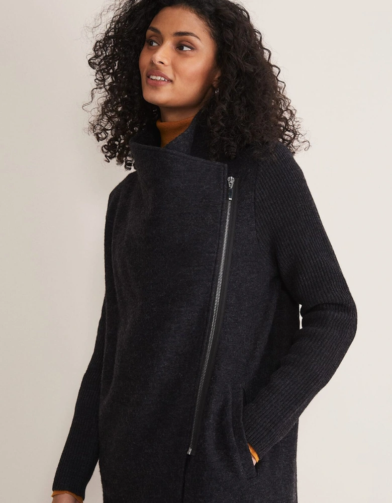 Byanca Zip Knit Coat