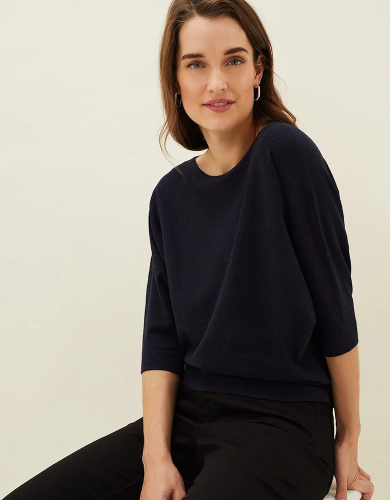 Cristine Batwing Fine Knit Jumper