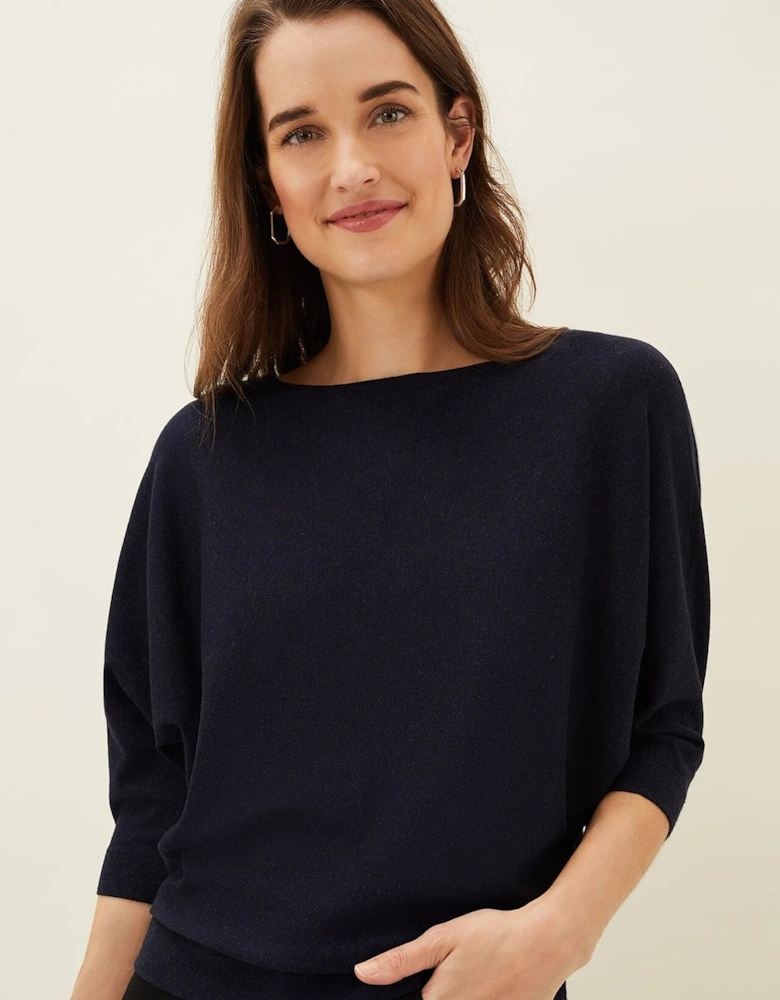 Cristine Batwing Fine Knit Jumper