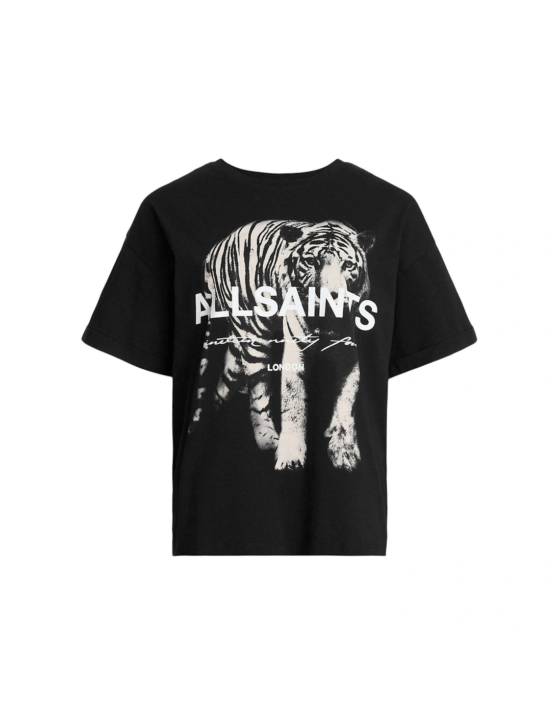 Kit Tiger Print Briar T-Shirt - Black