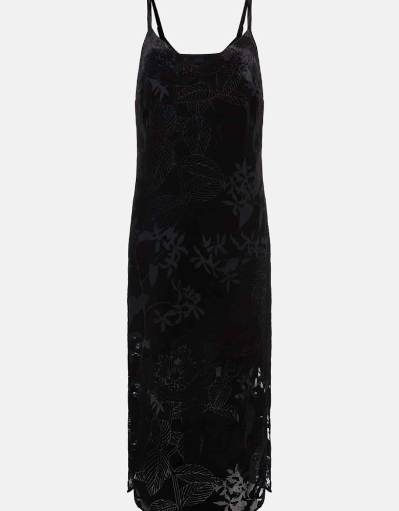 Fayette Textured Velvet Slip Dress