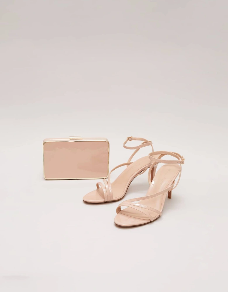 Patent Barely There Strappy Sandal