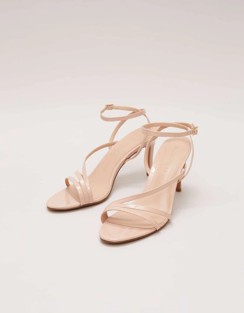 Patent Barely There Strappy Sandal
