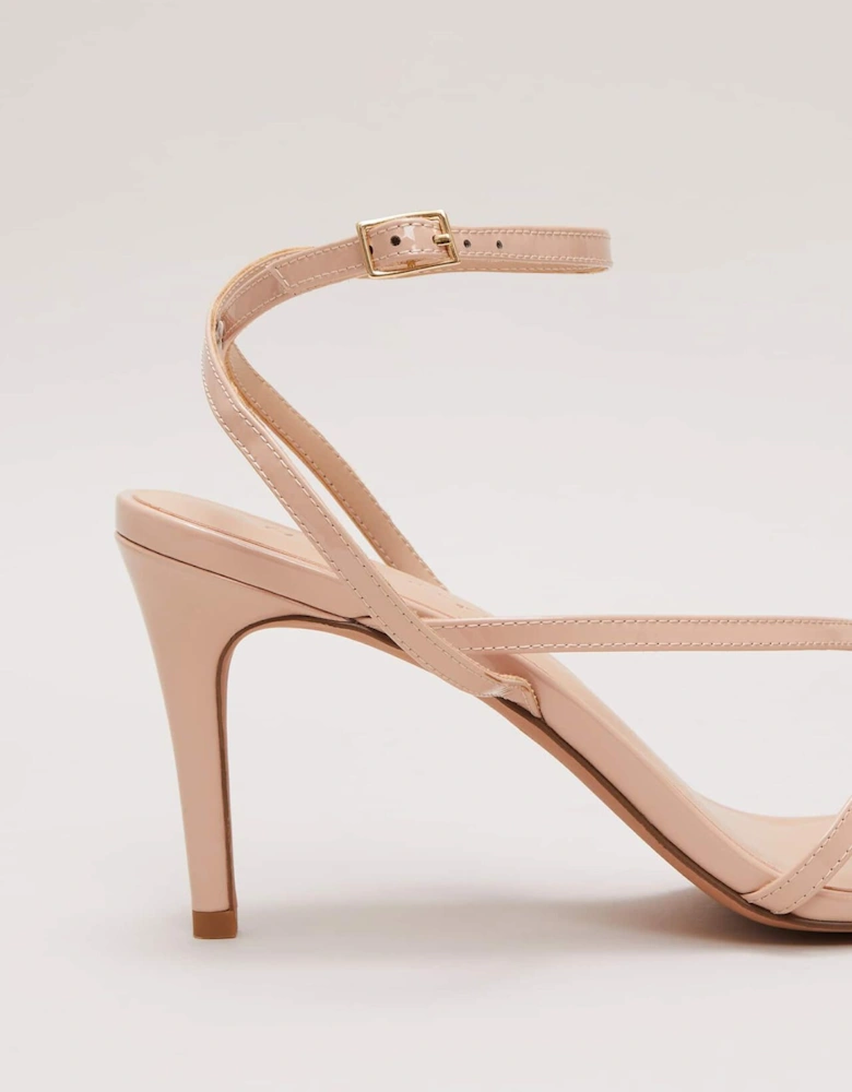 Patent Barely There Strappy Sandal