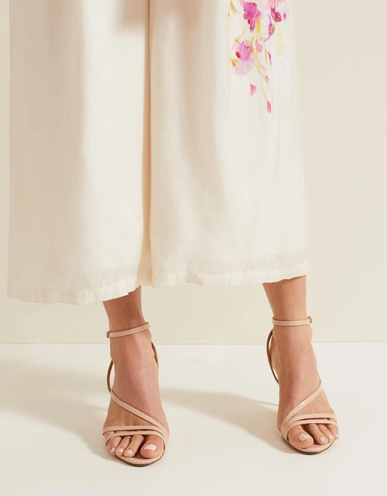Patent Barely There Strappy Sandal