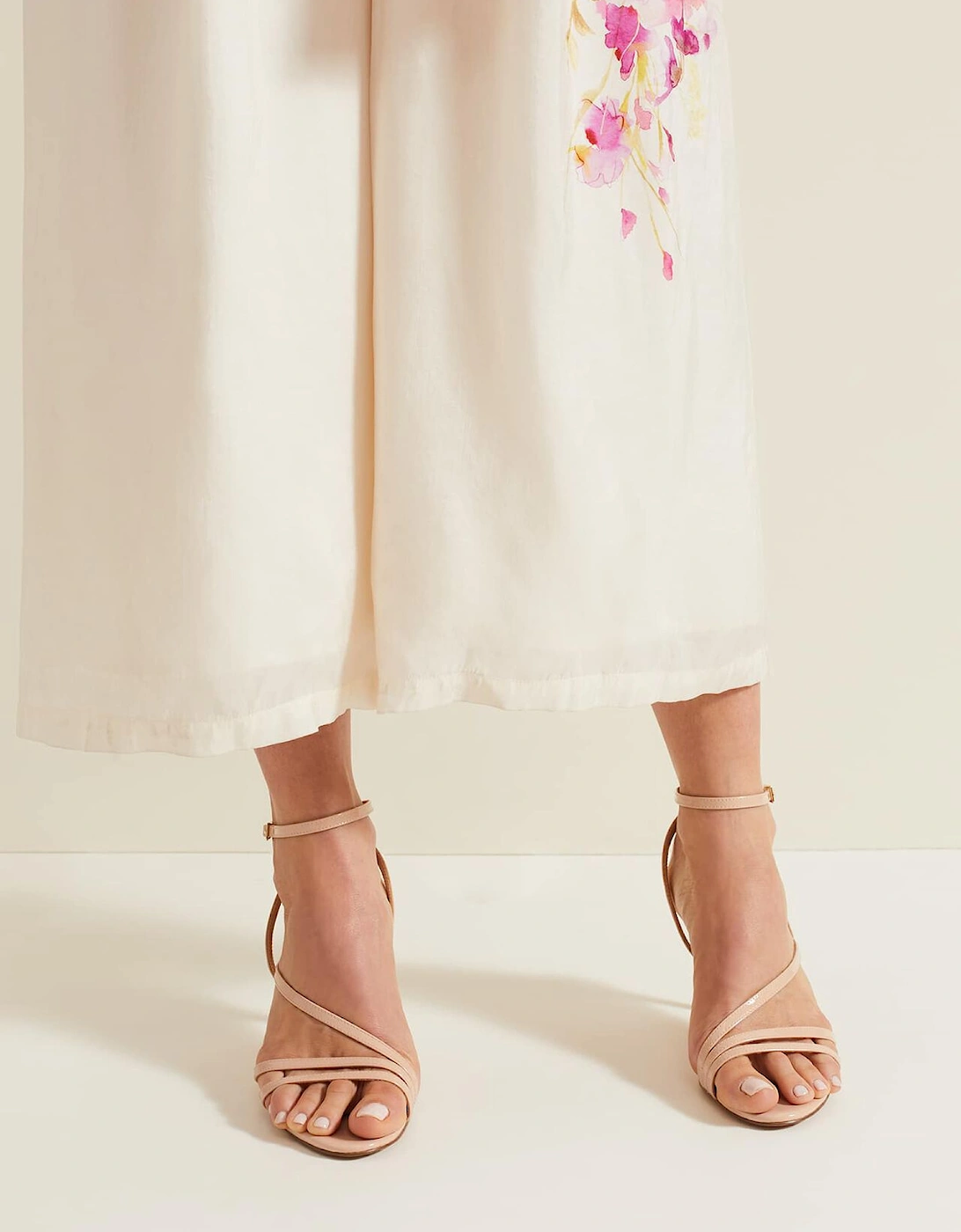 Patent Barely There Strappy Sandal