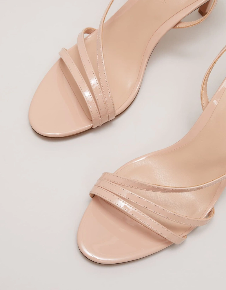 Patent Barely There Strappy Sandal