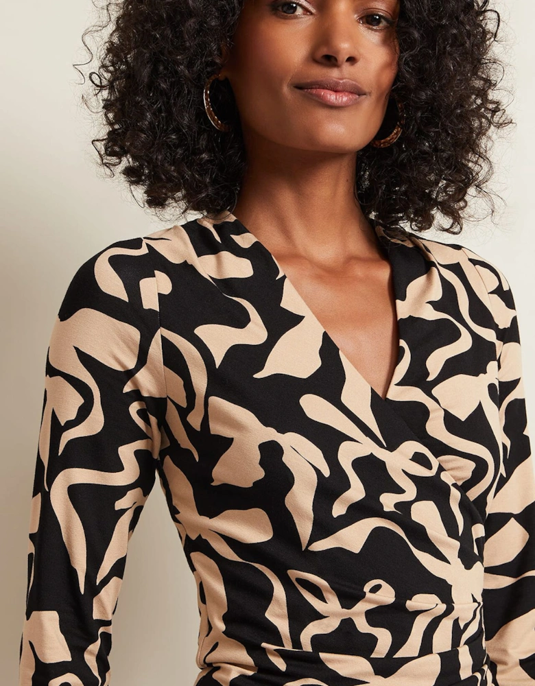Brooke Jersey Bow Bodycon Midi Dress