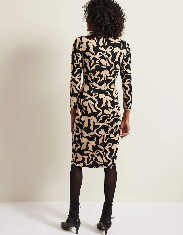 Brooke Jersey Bow Bodycon Midi Dress