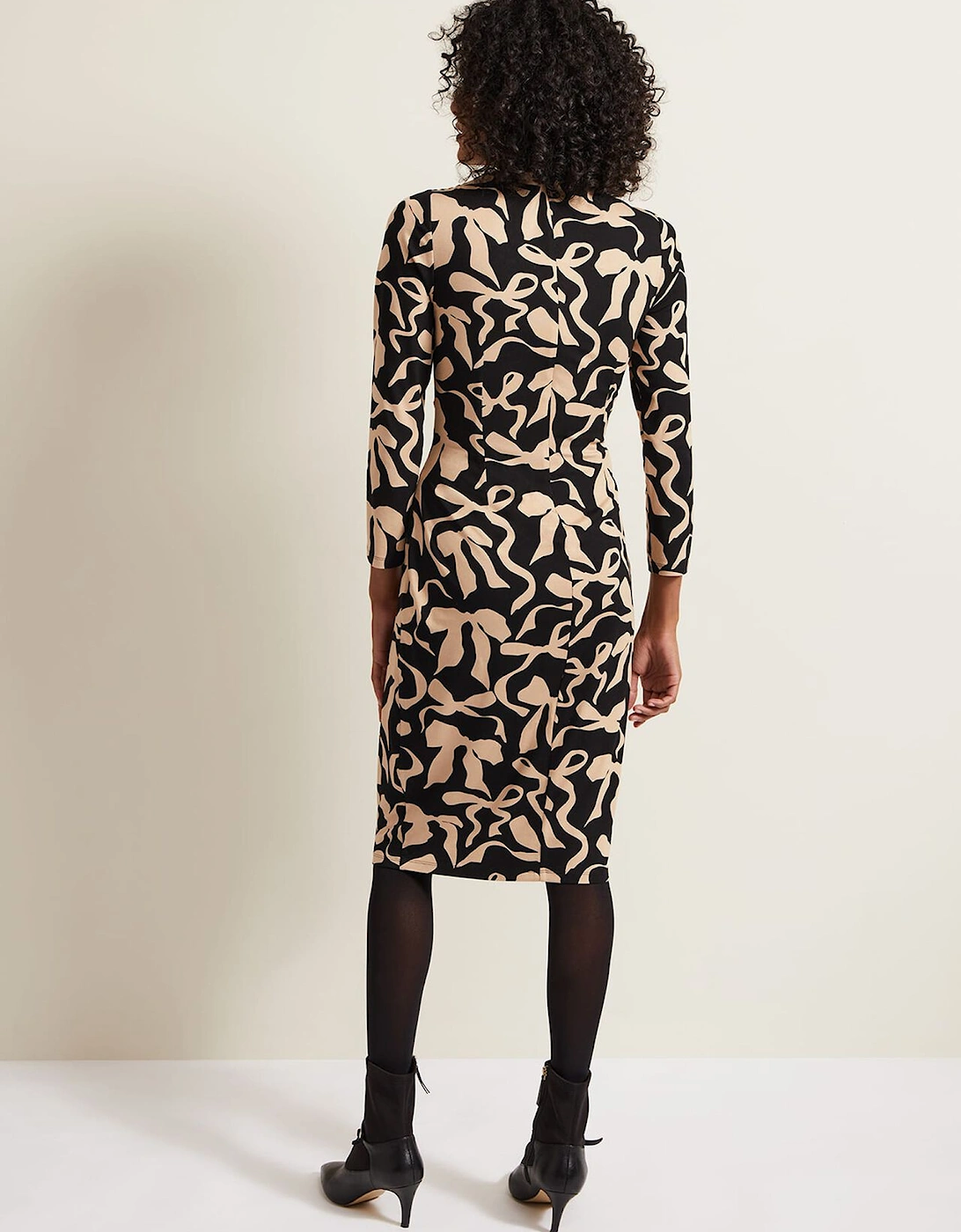 Brooke Jersey Bow Bodycon Midi Dress