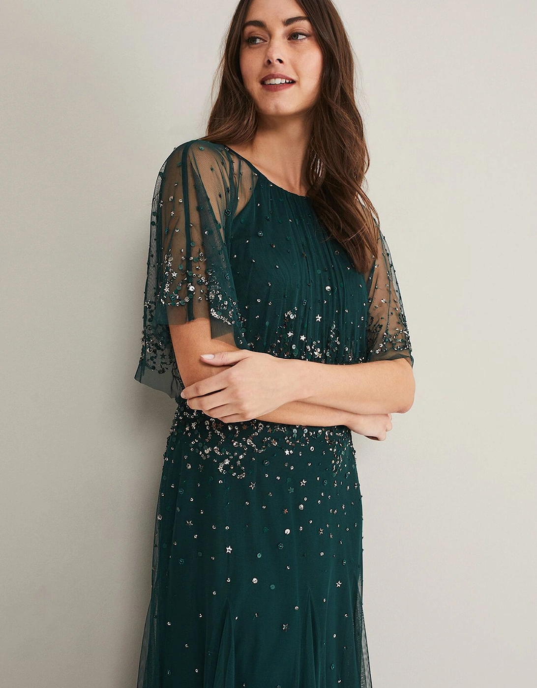 Lumi Short Tulle Beaded Dress