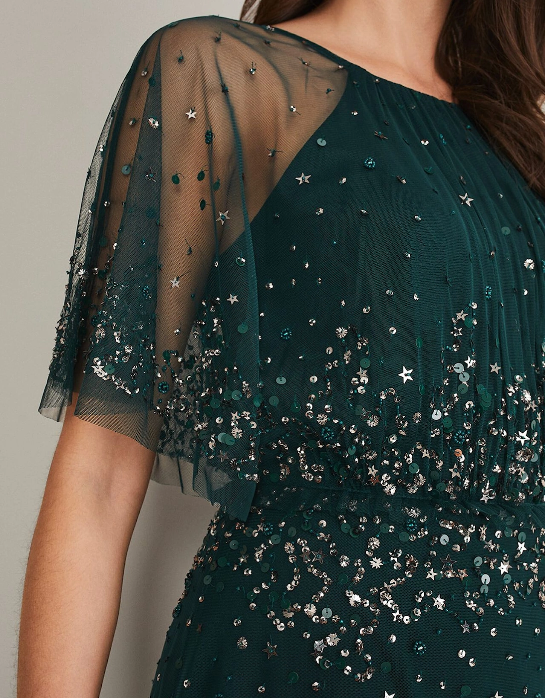 Lumi Short Tulle Beaded Dress