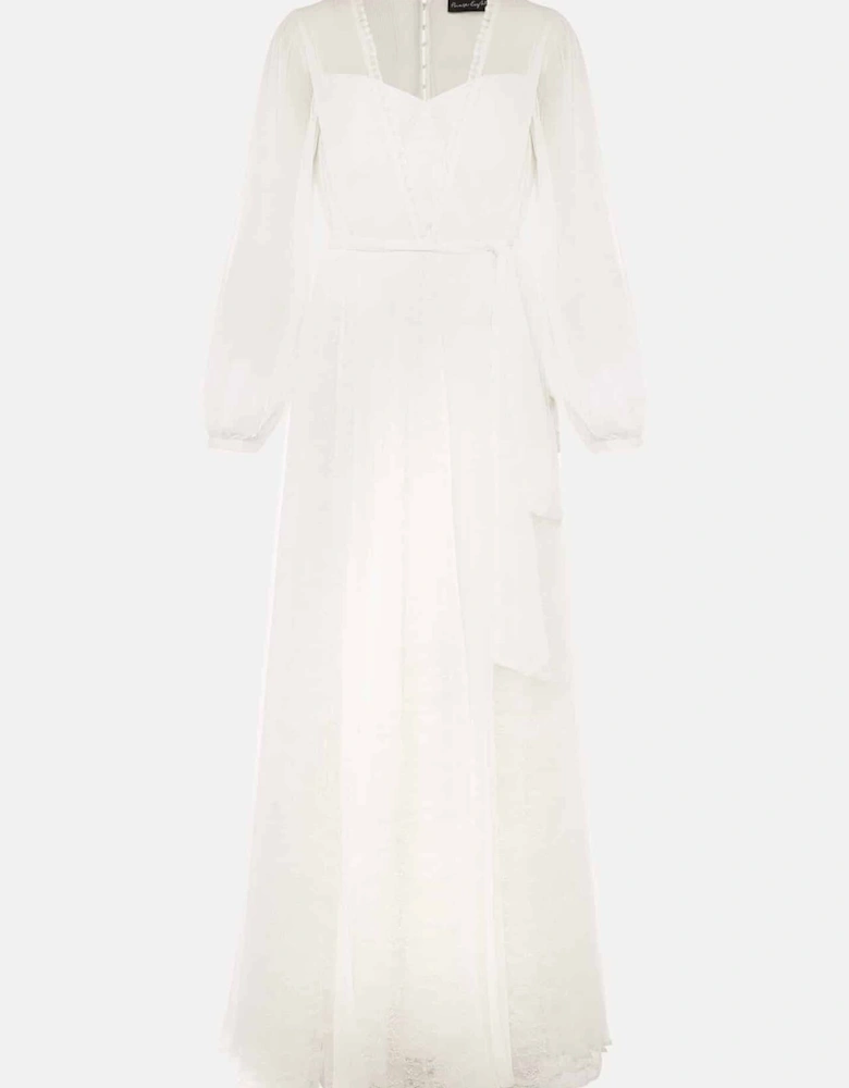 Mariana Pleated Lace Wedding Dress