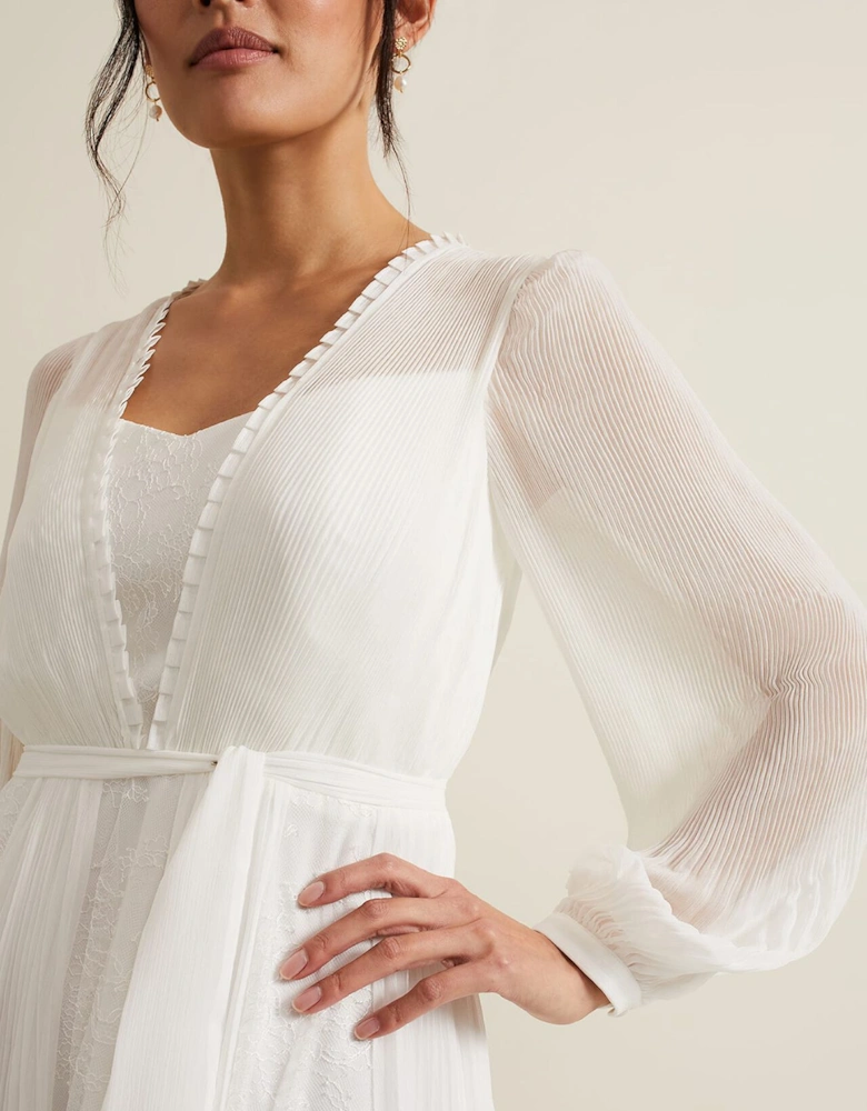Mariana Pleated Lace Wedding Dress