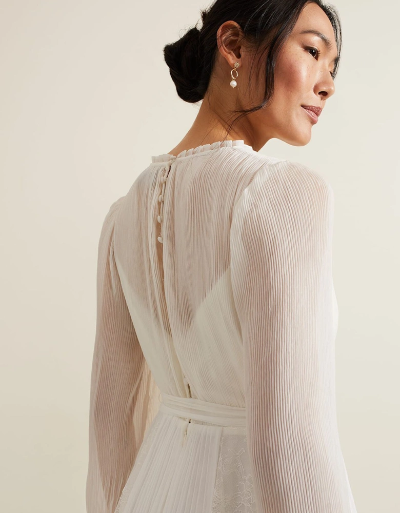 Mariana Pleated Lace Wedding Dress