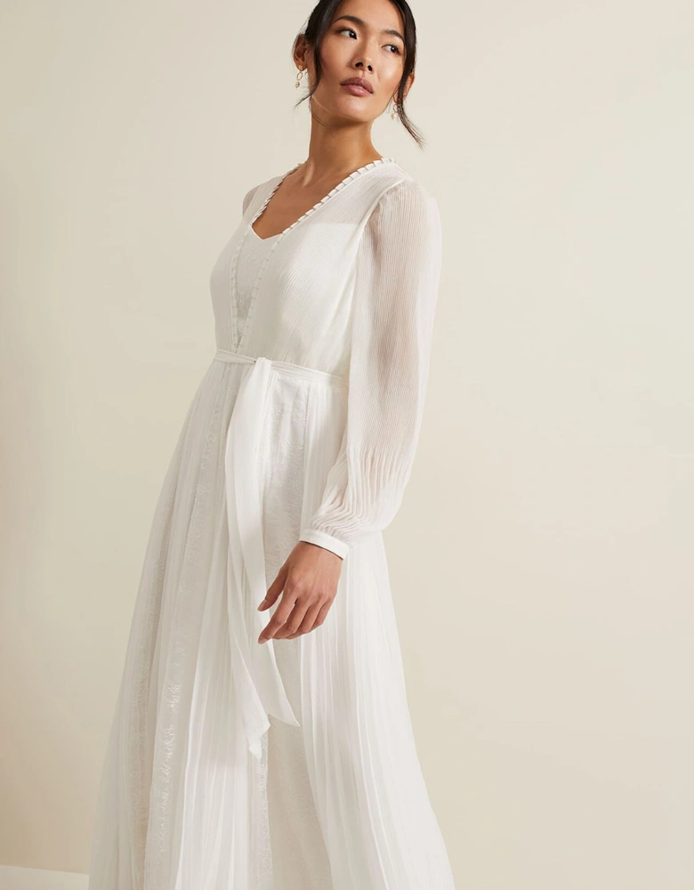 Mariana Pleated Lace Wedding Dress