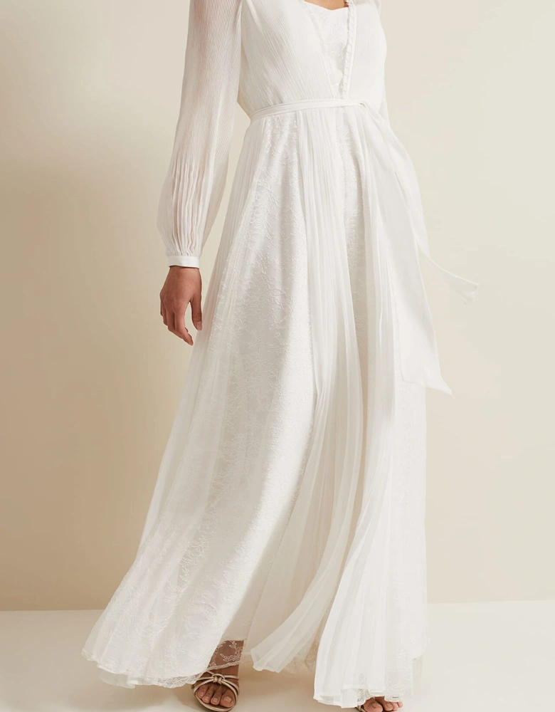 Mariana Pleated Lace Wedding Dress