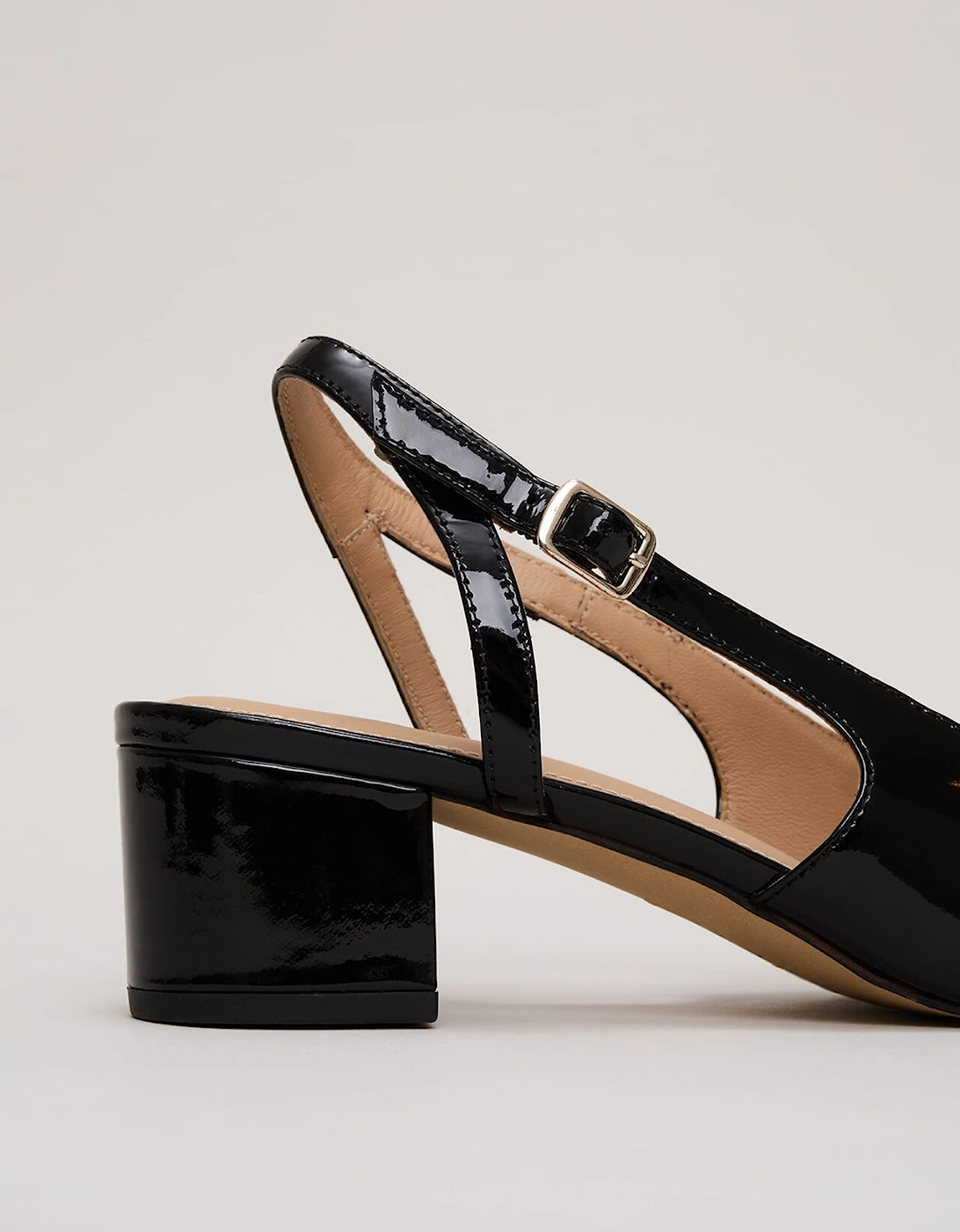Patent Block Heel Shoes