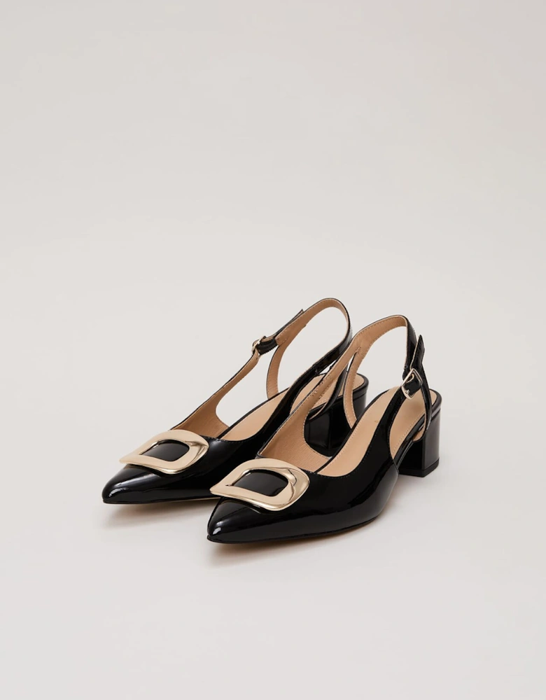 Patent Block Heel Shoes