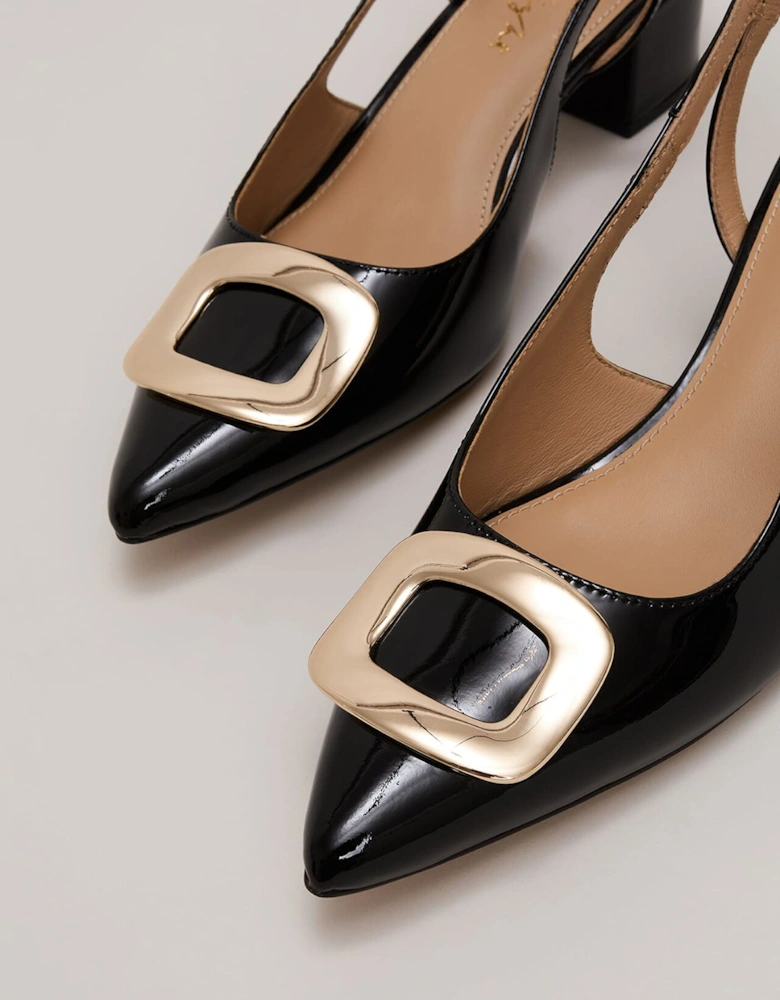 Patent Block Heel Shoes