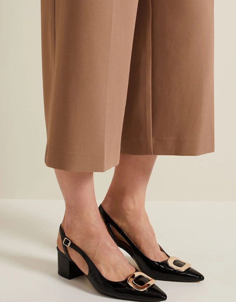 Patent Block Heel Shoes