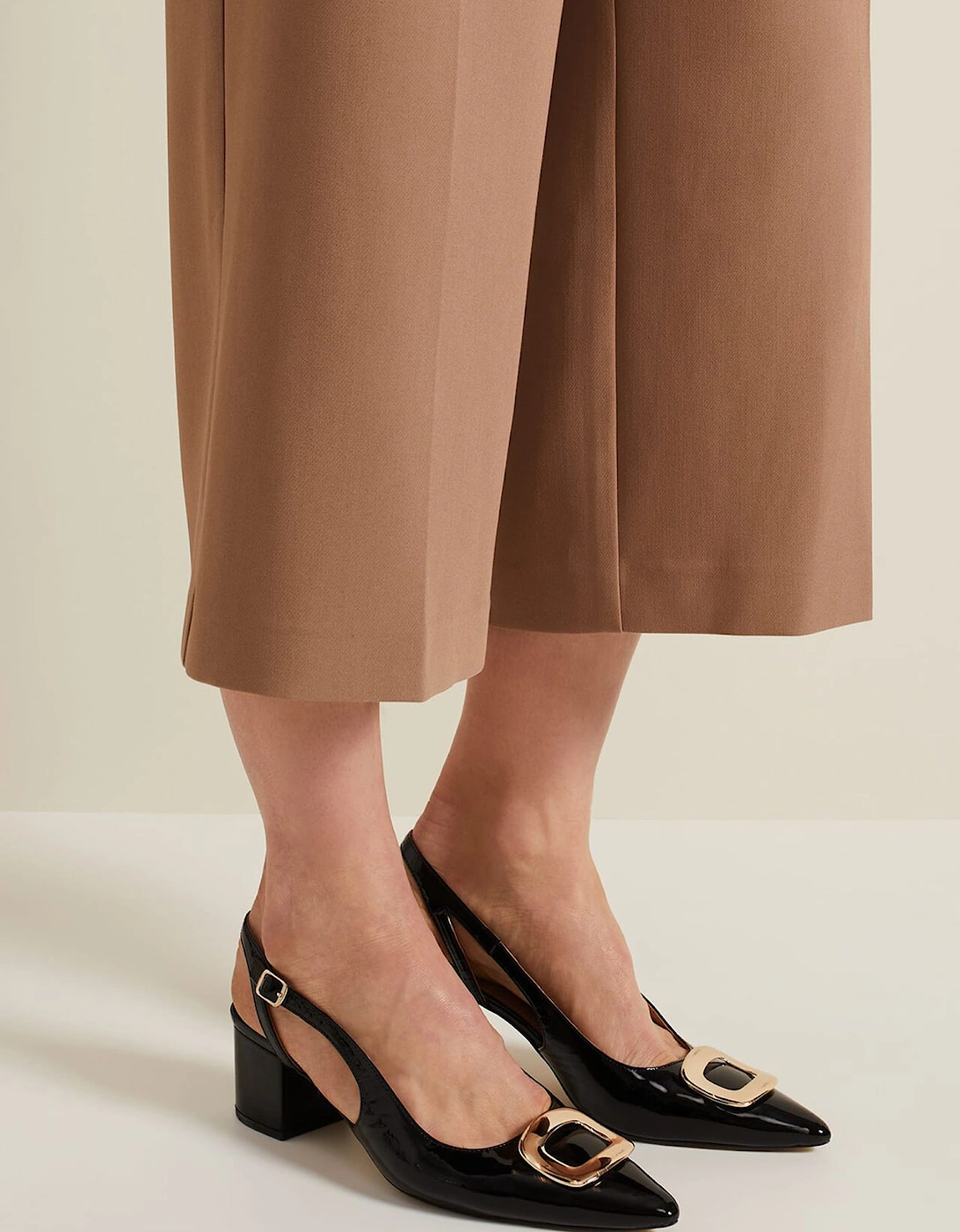 Patent Block Heel Shoes