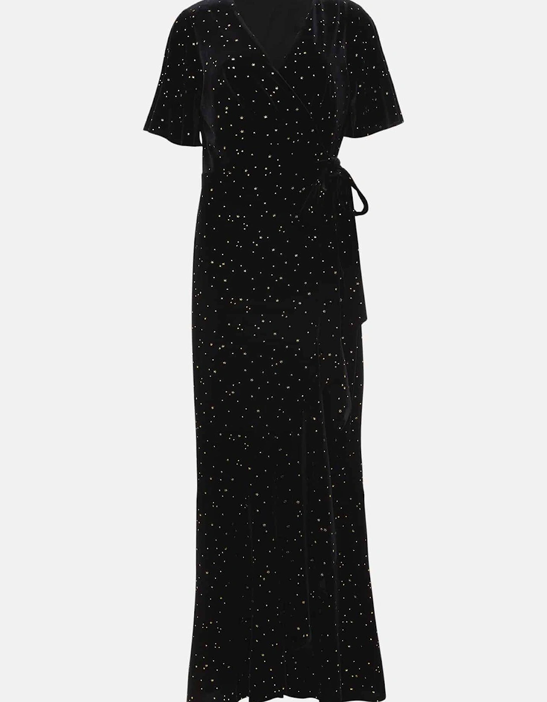 Holly Velvet Star Wrap Maxi Dress