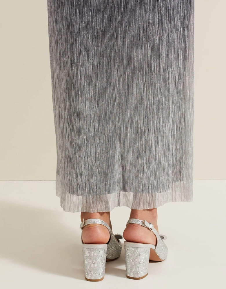 Embellished Bow Block Heel Slingback