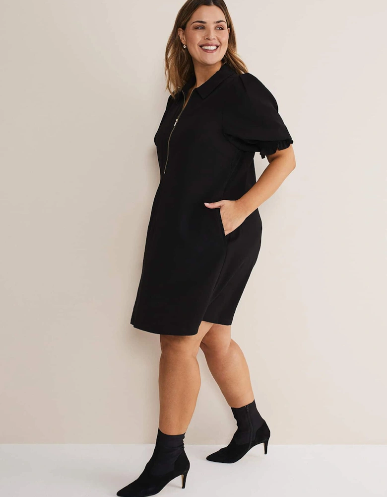 Candice Navy Zip Mini Dress