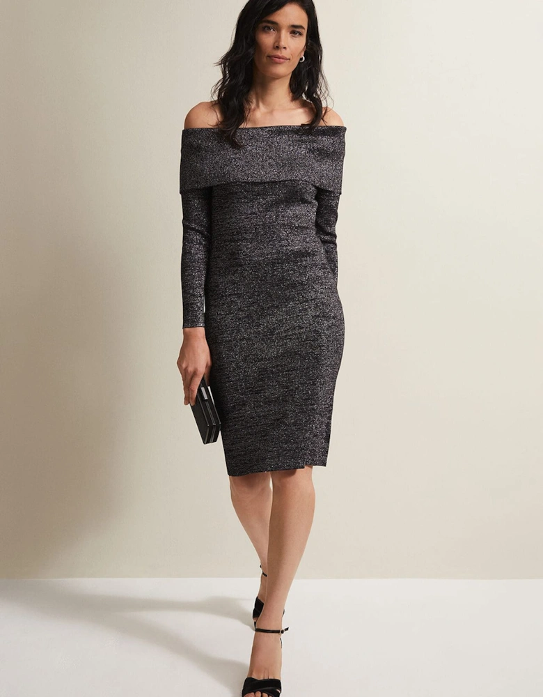 Heidi Knitted Bardot Dress
