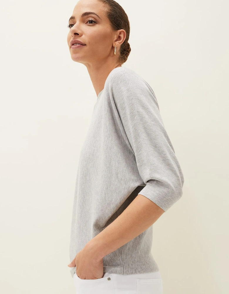 Cristine Batwing Fine Knit Jumper